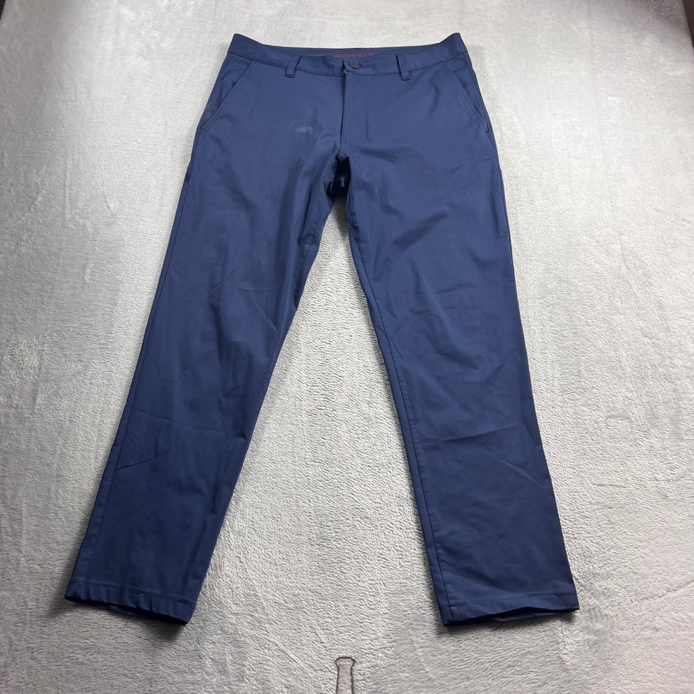 Rhone Commuter Pants Mens 31 Navy Blue Slim Fit Technical Stretch Trousers